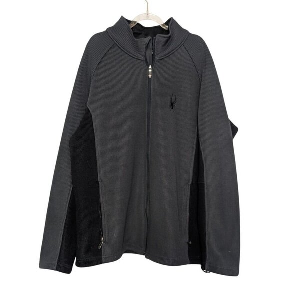 Spyder Core Sweater Foremost Jacket Mens Size XL Black Fleece Lined Heavy - Picture 1 of 16